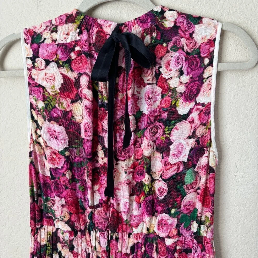 Kate Spade New York Rose Print Tie Back Dress